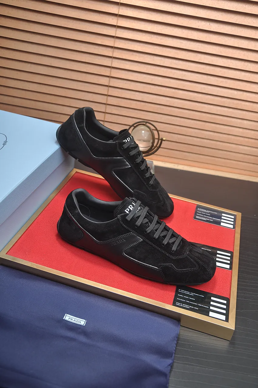 Men's shoes 💰560💶【PRADA】Couple's casual shoes, originally developed 1:1, made of high-mercerized cowhide with imported cowhide, silk sheepskin lining, rubber outsole, comfortable and soft on the feet, size for women: 35 to 41. Male 38 to 48💰🔥🔥🔥🔥🔥